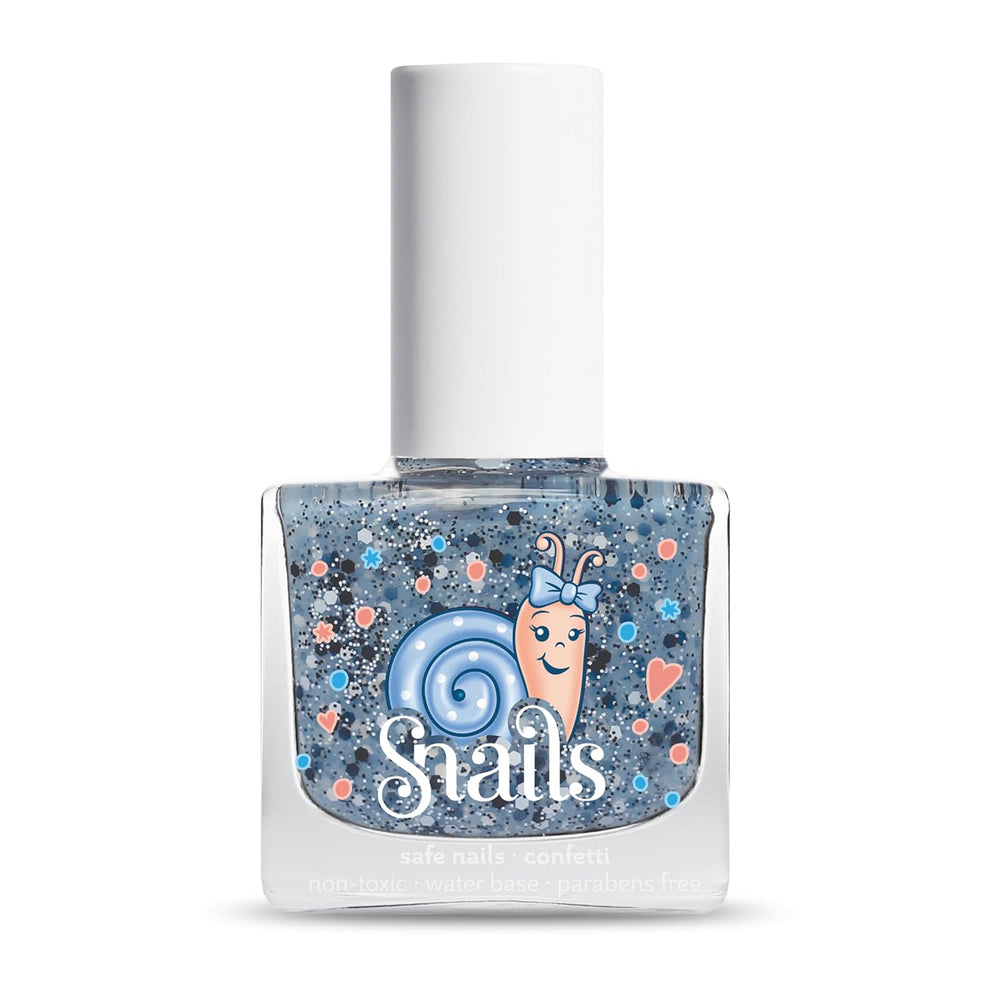 Snails 516202 Top Coat Confetti Blue Baby Körömlakk, Vízbázisú, Mosható, Biztonságos, Vegán