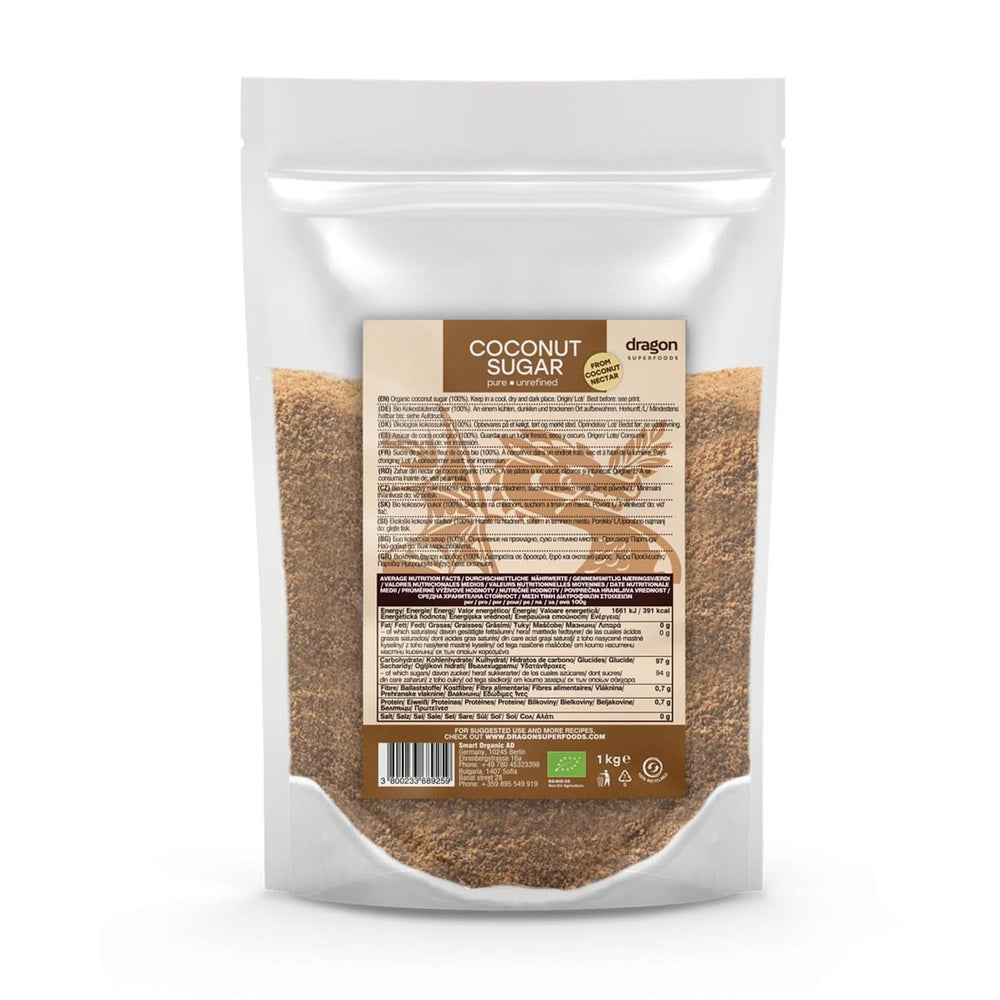 Kókuszcukor-100% bio, finomítatlan, 1 kg Édesítőszer Naty Shop 1 kg