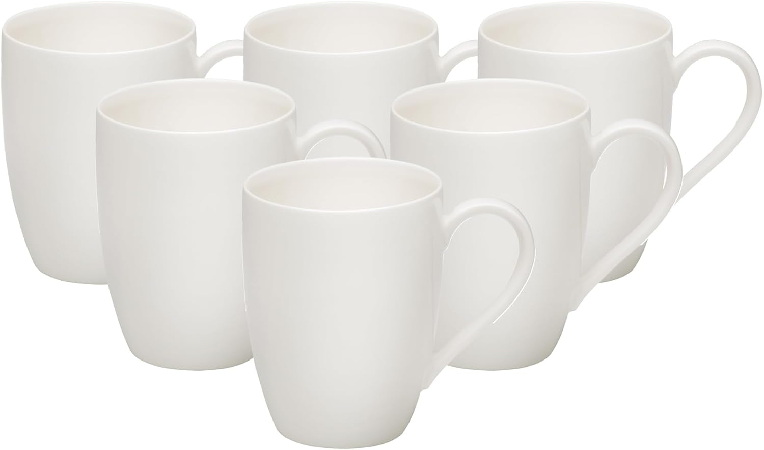 Vivo by Villeroy & Boch Basic White Tafelservice 12 Teilig Weiß, Teller Set, Weißes Geschirr, Geschirrset 6 Personen, Essservice, Speiseteller, Suppenteller, Spülmaschinenfest, Premium Porzellan Seturi vesela masa Naty Shop Single 6 Stück (1Er Pack)