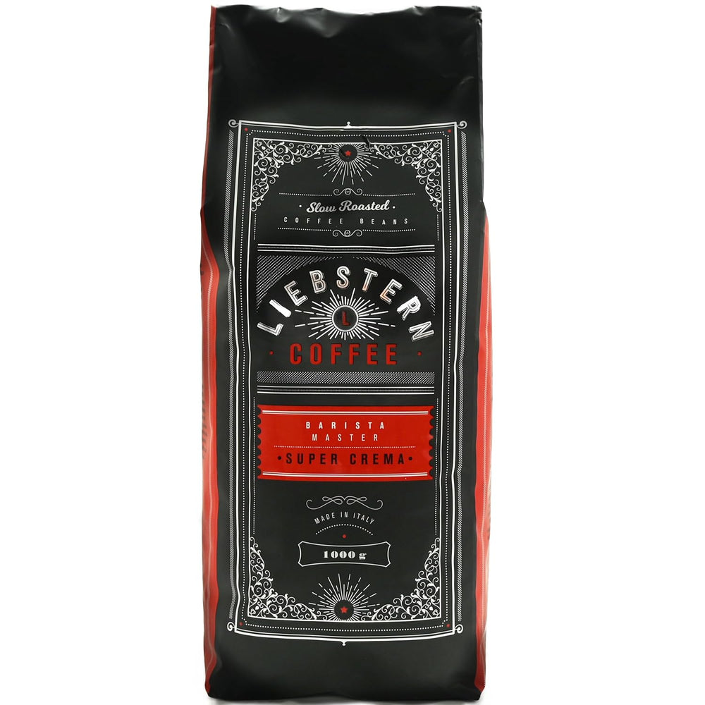 NOU | LIEBSTERN COFFEE | Boabe de cafea 1kg | SUPER CREMA | Cafea cu aciditate suplimentară scăzută | Cele mai bune boabe de espresso pentru aparate complet automate | Prăjire medie cu multă aromă