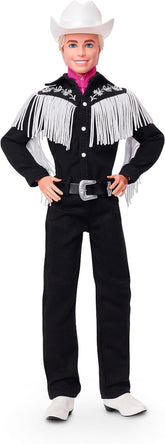 BARBIE the MOVIE Ken - Păpușă de colecție din lungmetraj cu ținută western, cămașă vintage, pălărie de cowboy, cizme albe, pentru copii de la 3 ani în sus, HRF30 Papusi Naty Shop Titlu implicit