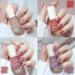 Set de ojă cu 4 piese - Oja pe bază de apă cu uscare rapidă și durabilă - Oja pentru design unghii DIY (set de 4 piese, stil nud, normal)