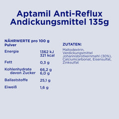 Aptamil Anti-Reflux – Születéstől fogva teljes értékű tápszer Étrendkezelés Hányás és regurgitáció bébiétel tejpor 6 x 135g