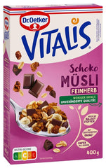 Dr. Oetker Vitalis étcsokoládé müzli: Étcsokoládé reggeli müzli, 6 db-os kiszerelés (6 x 600g)