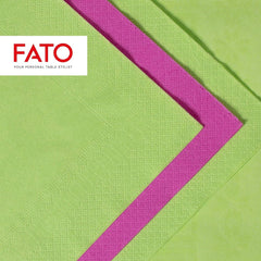 , Șervețele de hârtie de unică folosință, Ideal pentru prânzuri informale și bufete, Pachet de 50 șervețele, Dimensiune 33X33, 4 ori pliate, 2 straturi, Culoare verde măr, 100% hârtie din celuloză pură, FSC