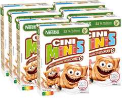 Nestlé CINI MINIS, fahéjas müzli, 37% Vital teljes kiőrlésű gabona, vitaminokkal, kalciummal és vassal, ropogós pehely, 7 db-os kiszerelés (7x375g)