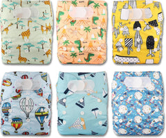 Littles és Bloomz újrafelhasználható pelenka FLV2-0602, szabványos horogzáras, 6 pelenka