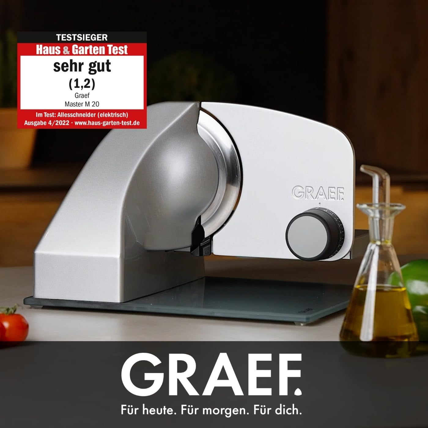 GRAEF Master M20EU Multi Slicer din oțel inoxidabil, argintiu Rasnite si Feliatoare Naty Shop