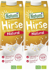 Natumi Bio Hirsedrink Natur, 6 x 1L - Laktózmentes, Vegán, Bio, Gluténmentes, Milchfreie, Milchfreie Alternative