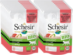 Cat Bio Adult Vită și Pui cu Măr, Hrană Umedă pentru Pisici, 16 Pliculețe x 85g