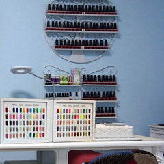 Paletă pentru 216 culori de ojă, stand de prezentare pentru unghii, plăcuțe cu carduri de culori pentru ojă, diagramă de culori pentru unghii, accesorii pentru ojă