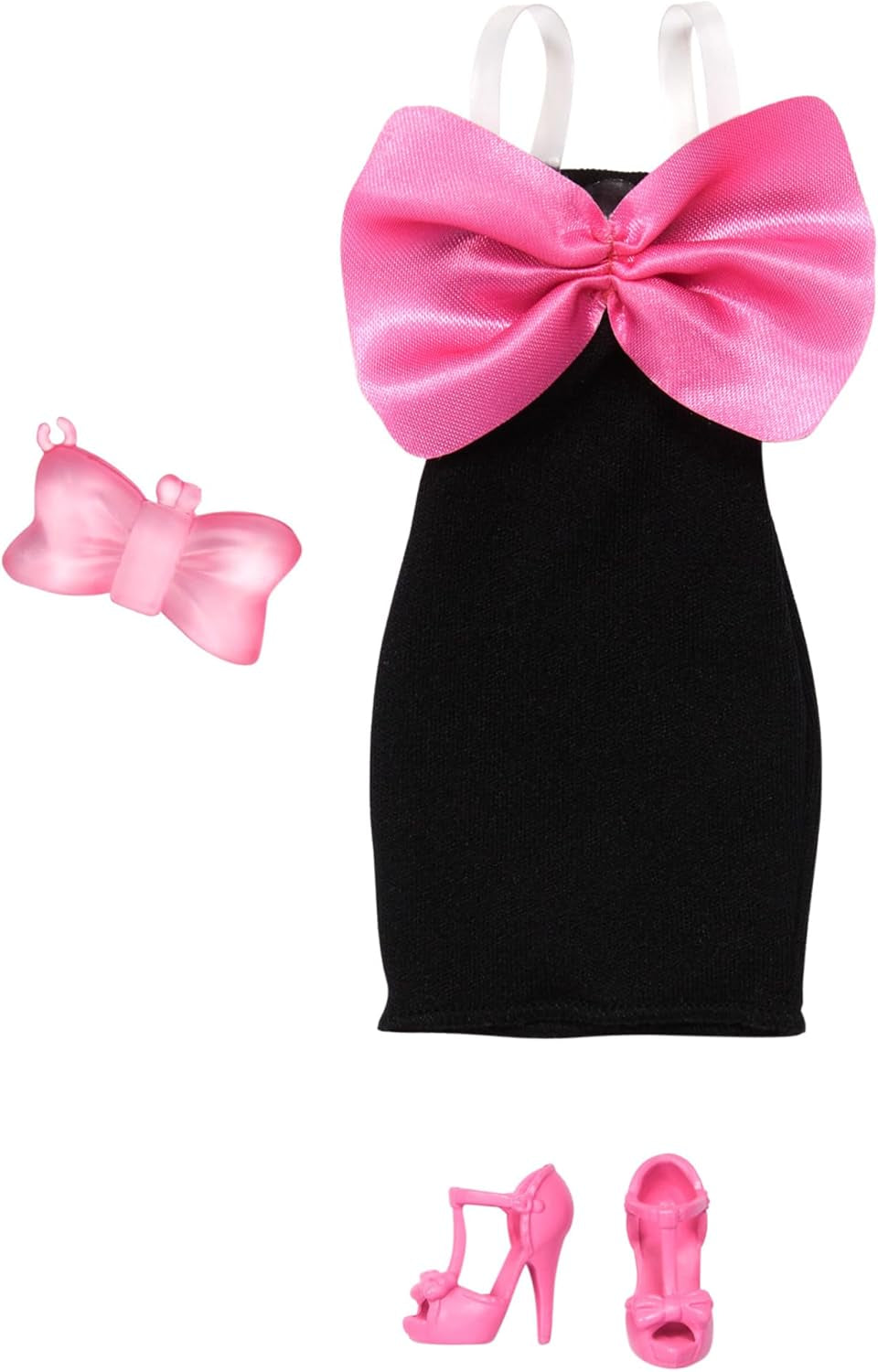 Barbie Fashions And Accessories - Set de modă colorat cu peste 65 de ținute unice, 13 articole de îmbrăcăminte, 8 accesorii și 8 perechi de pantofi, pentru ore întregi de distracție în styling, universal, HRG56 Papusi Naty Shop