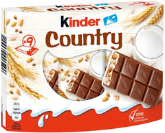 Kinder Country rudak, 9 rúd, 212 g