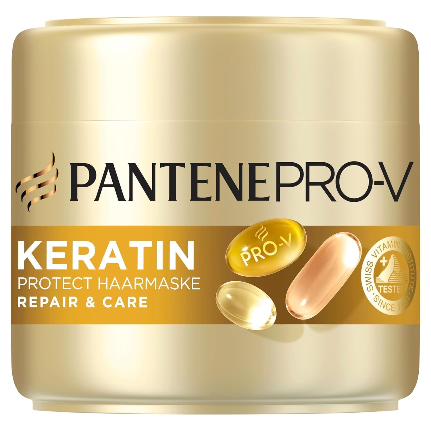 Pantene Pro-V Repair & Care Keratin Protect Hair Mask 500ml pentru păr uscat și deteriorat Ajută la repararea a 6 luni de deteriorare în doar 1 aplicare, cu Formula Pro-V și Active Nutri-Plex Masca de par Naty Shop Mască de păr (300ml)