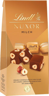 Lindt NUXOR Gianduja krémes tejcsokoládé pörkölt egész mogyoróval, 103 gramm Csokoládé cukorka Naty Shop Alapértelmezett cím