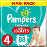 Pampers (régi verzió), bugyi, 4-es méret, 9 kg-15 kg, három csomag (1 x 88 pelenka)
