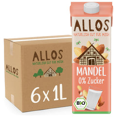 Allos Mandeldrink Cukormentes Mandel Natur Vegán Laktóz 1L