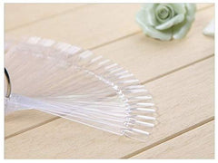 50 de bucăți de inele pentru sfaturi de artă pentru unghii, plăci transparente de culoare, bețișoare inelare pentru afișare a ojei, exerciții de salon de unghii, afișare a vârfurilor de unghii pentru afișare și exersare DIY Nail Art