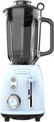 Cecotec Standmixer Retro Power Black Titanium Retroblue, 1200 W Maximale Leistung, 1,5 L Glasbehälter, Einstellbare Geschwindigkeit, 4 Klingen Mit Schwarzem Titanbeschichtung, 100% Kupfermotor. Bucatarie Naty Shop