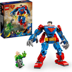 LEGO DC Superman Mech vs. Lex Luthor - Szuperhős játék 2 minifigurával - Megépíthető akciófigura mozgatható karokkal, lábakkal és ujjakkal - Ajándék 6 év feletti fiúknak és lányoknak 76302 Építőkészletek Besuche den LEGO-Store Alapértelmezett cím
