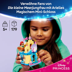 LEGO ǀ Disney Princess Arielles varázslatos mini kastély - Spielzeug Schloss aus Die kleine Meerjungfrau mit Einer Micro Puppe, Tierfiguren Sebastian & Fabius - Geschenk für Mädchen ab 5 Jahren - 43285