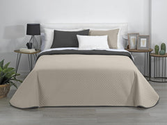 Estoralis | AVA | Megfordítható Boutique Quilt | Minden évszakhoz | Szín - Szürke/Anthracit | Ágynak 80/90 cm. ágy. (180 X 270 cm. Ancho X Alto) | Steppelt paplan Paplanok és paplanok Naty Shop