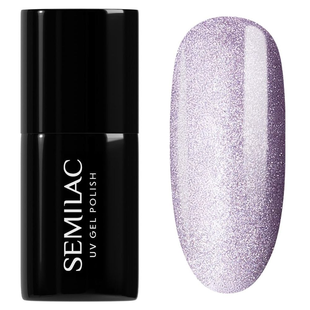 Semilac UV körömlakk 664 Lilac Gloss 7 ml – Macskaszem hatás, egyedi tükröződések mágneses eszközzel – Gloss Gala Collection
