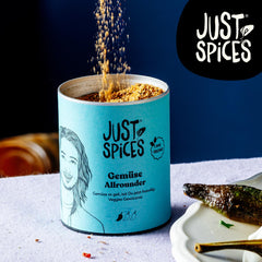 Just Spices Gemüse Allrounder I Jedes Gemüse von Padlizsán bis Cukkini lecker würzen I Gewürzdose, 75 g