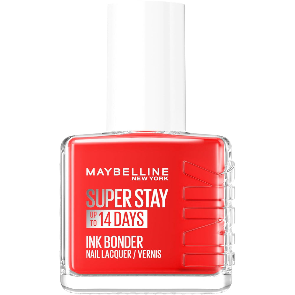 Maybelline New York - Színes, tartós körömlakk - intenzív és pigmentált színek - Erősíti a sérült körmöket - Superstay Ink Bonder - Árnyalat: Blood Orange 493 - 12 ml