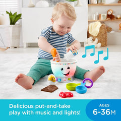 Fisher-Price Laugh & Learn jucărie de învățare pentru copii, bol de amestecare a culorilor magice cu muzică și lumini pentru copii cu vârsta de peste 6 luni, GJW20 Jucarii Bebe Naty Shop