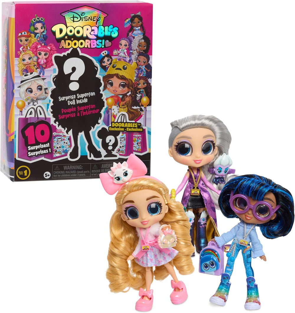 Disney Doorables Adoorbs Serie 1 Sammlerpuppen mit Zubehör, 14 cm, Fashion-Puppe, Spielzeug ab 5, Just Play