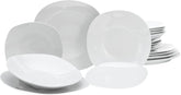 Creatable, 19767, Serie Square Weiss, 18-Teiliges Geschirrset, Teller Set Aus Porzellan, Spülmaschinen- Und Mikrowellengeeignet, Qualitätsproduktion Seturi vesela masa Naty Shop Default Title
