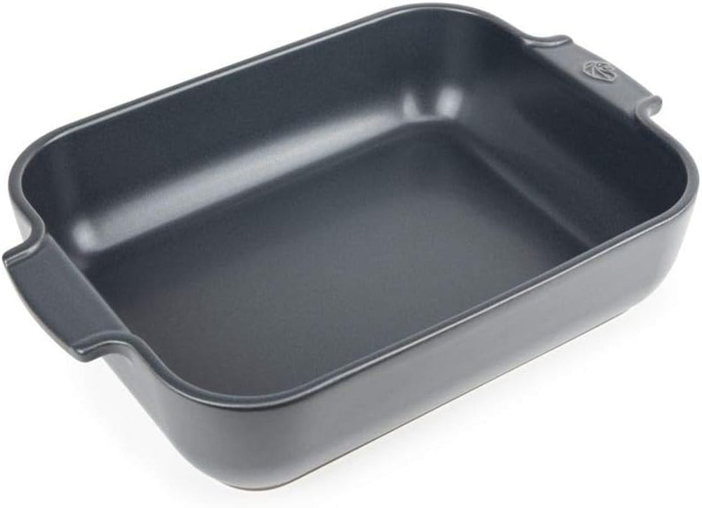 Peugeot Appolia Rechteckige Auflaufform Mit Griffen, Keramik, Schiefer / Grau, 7,2X31X21,7 cm, Fassungsvermögen: kb. 2 L, 60060 Formák és tepsi Naty Shop Schiefergrau