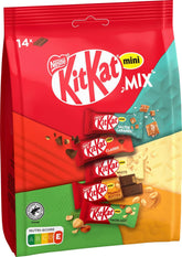 Nestlé Mini Mix KitKat csokoládészelet öt finom ízű 14 szelet 1 csomag (1 zacskó x 197,4 g)