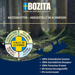 Pachet de probă Bozita Tetra în sos cu mult pui, cărbune și mult pui și vită în jeleu - 4+2-6x370g Hrană fără cereale și zahăr pentru pisici sterilizate, cu 7,5% proteine și 5% grăsimi