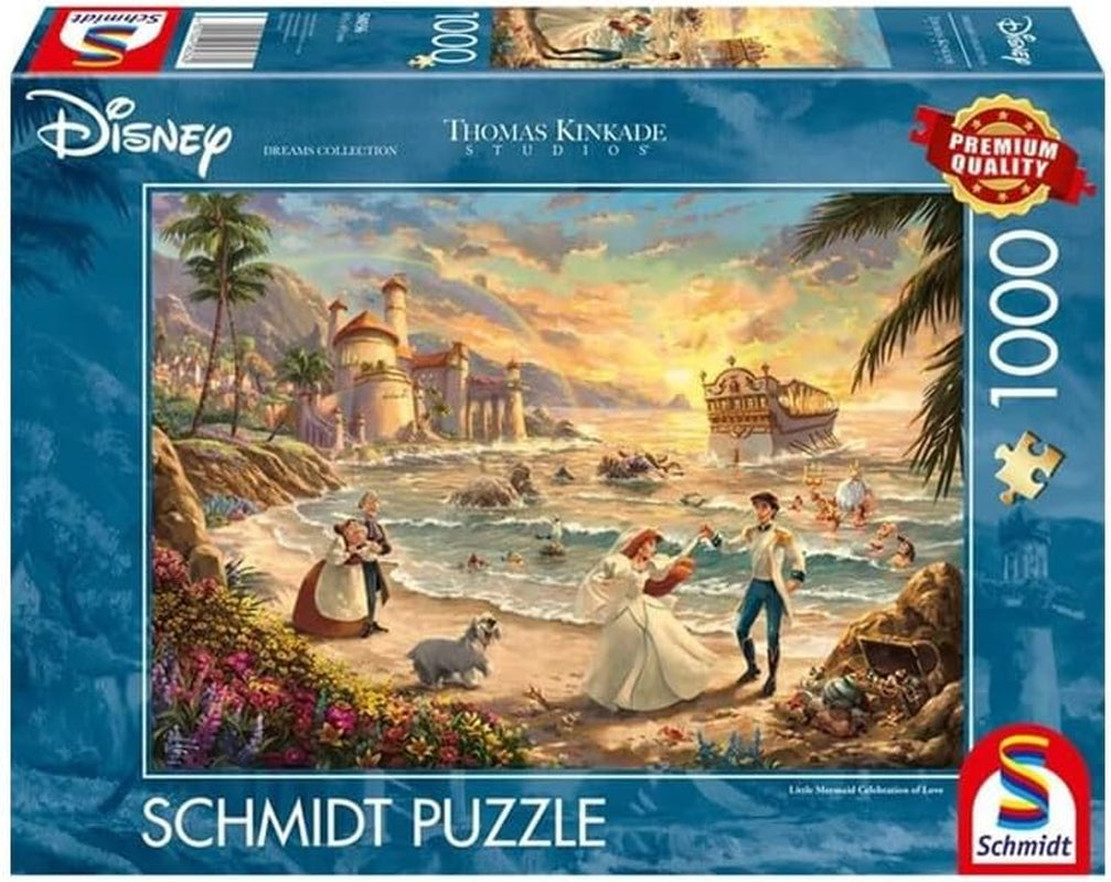 Schmidt Spiele 58036 Thomas Kinkade, Disney, Mica Sirenă Sărbătoarea iubirii, puzzle jigsaw 1000 piese Puzzle Naty Shop Titlu implicit