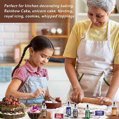 Colorant alimentar liposolubil pentru ciocolată - 10 culori coloranți alimentari pe bază de ulei pentru fondant, copt, prăjituri, fursecuri - colorant alimentar lichid fără aromă pentru unt de cacao, prăjituri, cremă de unt - 6 ml fiecare