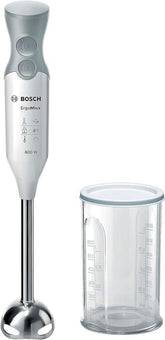 Bosch Stabmixx Ergomixx MSM66110, Edelstahl-Mixfuß, Mix- Und Messbecher, 2 Geschwindigkeitsstufen, Leichtes Gehäuse, 4-Klingen-Messer, Einfache Reinigung, 600 W, Weiß/Grau Kitchen Naty Shop