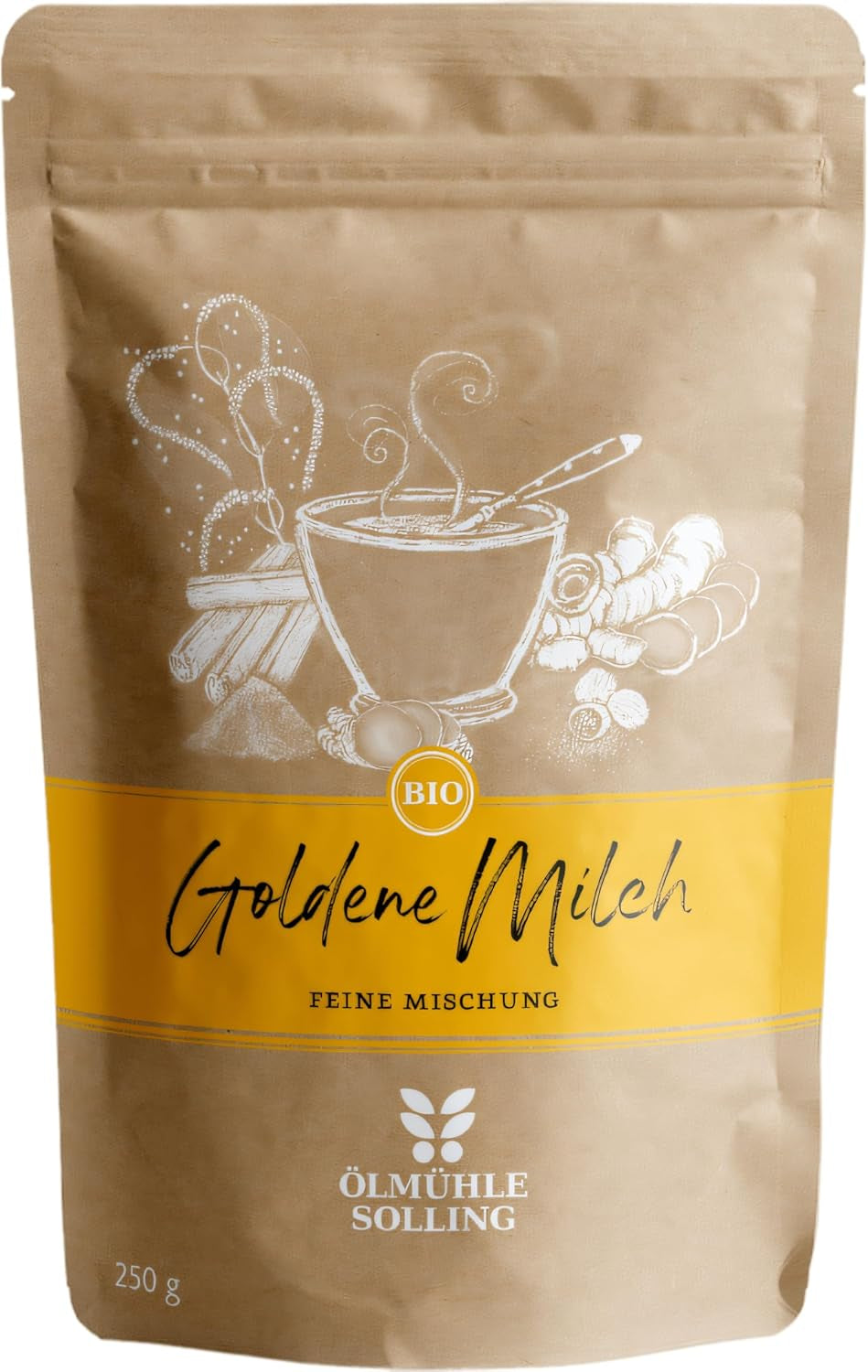 - BIO Goldene Milch Gewürzmischung | Gewürzmischung aus 100 % Bio-Zutaten für die Zubereitung von goldener Milch. Ideális, mint Zutat für Smoothies und Bowls | Tartalom: 250 g
