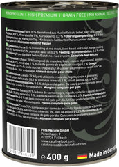 Hrană umedă pentru pisici Catz Finefood Purrrr Horse Monoprotein nr. 123, pentru pisici cu digestie sensibilă, conținut de carne de 70%, 6 cutii x 400 g