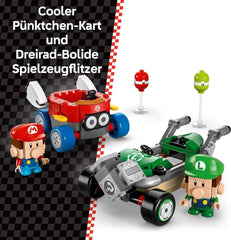 LEGO Mario Kart – Baby Mario vs. Baby Luigi Nintendo gyűjthető figurák 2 megépíthető Speedmen játék ajándék fiúknak, lányoknak és játékosoknak 8 év feletti kalandjáték 72034 építőkészlet Besuche den LEGO-Store