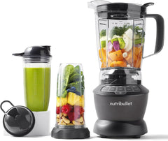 Nutribullet teljes méretű turmixgép, elektrischer mixer, multifunkcionális Stabmixer, professzionális keverő, 1000 watt Leistung, 1,6 literes Becher, Grau, NBF450DG Kitchen Naty Shop Schwarz 1000 watt