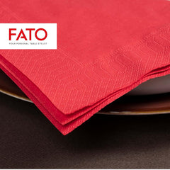 - Șervețele de hârtie de unică folosință, ideale pentru aperitive și cocktailuri, pachet cu 100 de șervețele, dimensiune 24X24, pliate 4 ori, 2 straturi, culoare roșu, 100% hârtie din celuloză pură, certificat Fsc