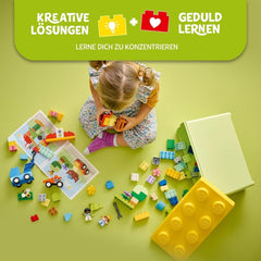 LEGO DUPLO klasszikus tégladobozos autók és teherautók, jármű játékkészlet 1,5 éves kortól, kreatív tanulási játék, autós játék és versenyautó készlet 10439 építőkészletek Besuche den LEGO-Store