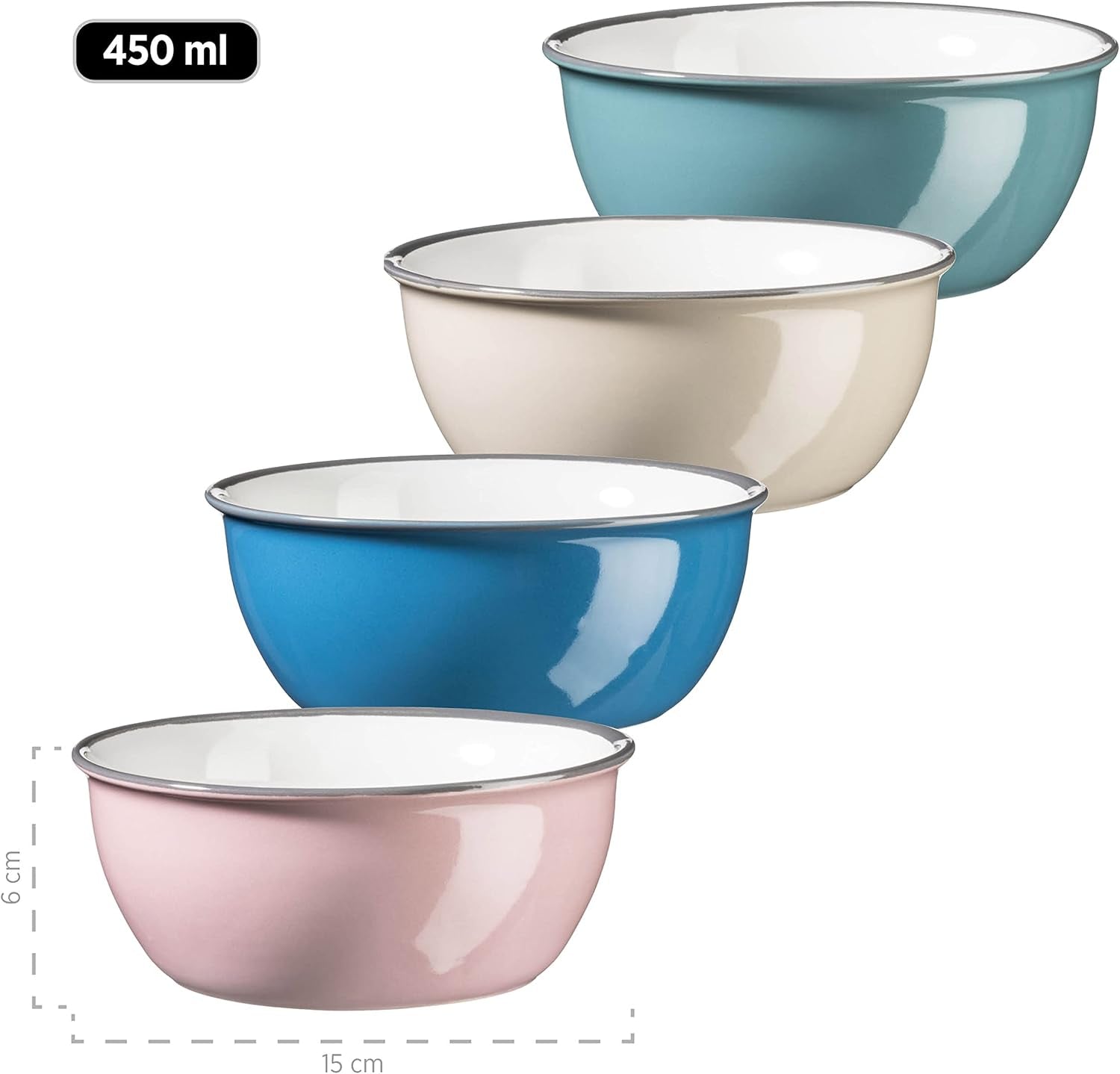 MÄSER Maila, Buntes Vintage-Geschirr-Set Aus Keramik Für 4 Personen, Modernes Geschirrset Im Retro-Look, Steinzeug, Petrol/Altrosa/Beige/Dunkelblau Seturi vesela masa Naty Shop