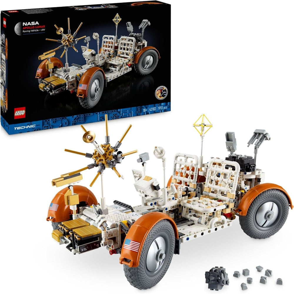 LEGO Technic NASA Apollo Lunar Roving Vehicle (LRV), Lunar Rover modell felnőtteknek, Űrgyűjtemény a tudomány szerelmeseinek, Építőjáték, Űrjármű-modell 42182 Építőkészletek Besuche den LEGO-Store alapértelmezett cím