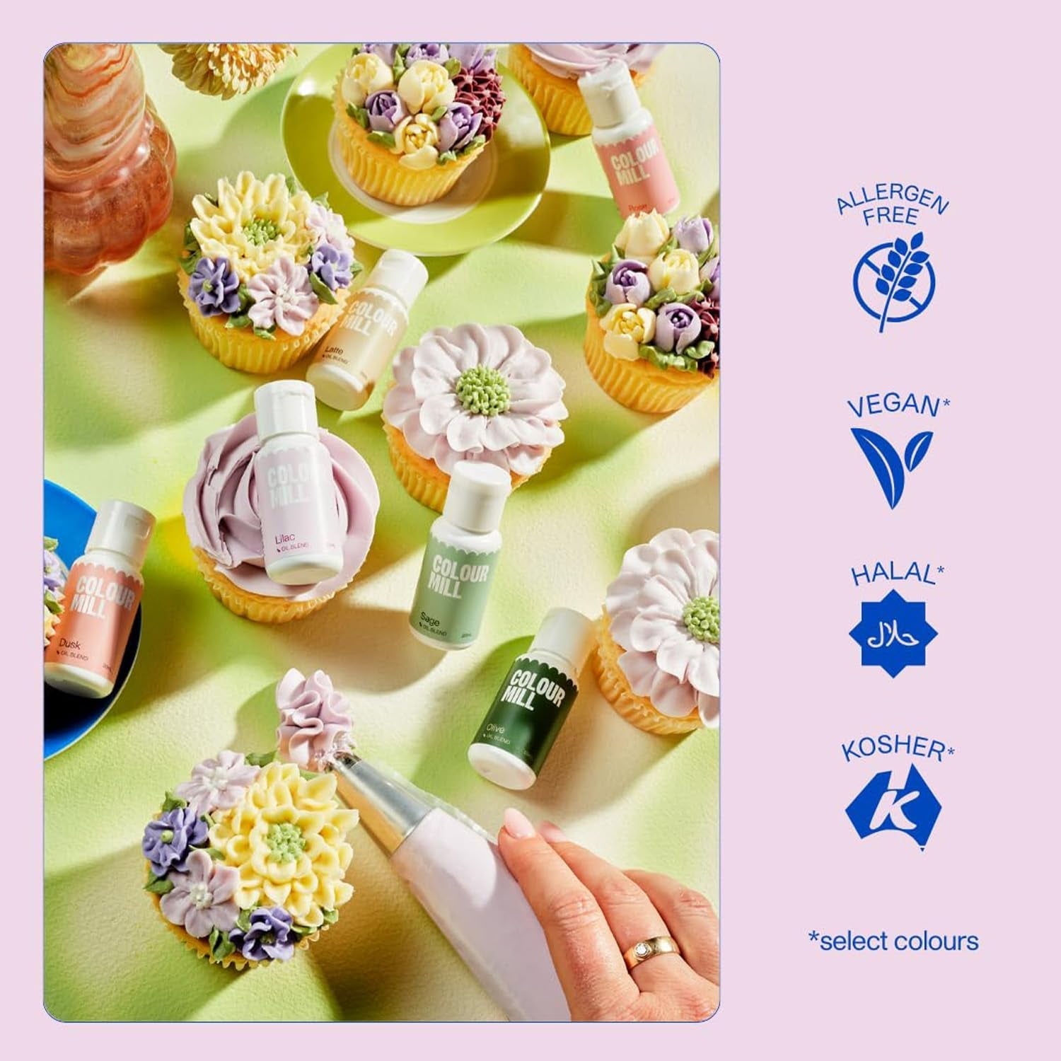 Colorant alimentar pe bază de ulei de lămâie Colour Mill - Colorant alimentar pentru ciocolată, fondant, brioșe, prăjituri, copt, macaroane - Colorant alimentar pentru decorarea torturilor - 100 ml