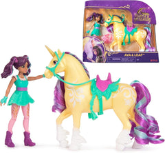 Unicorn Academy AVA és Unicorn Leaf készlet - Eredeti, körülbelül 12 cm magas figurák a népszerű Netflix sorozatból, két kiegészítővel és hajkefével Ötletes szerepjátékhoz, 4 éves kortól Akciófigurák Naty Shop Alapértelmezett cím