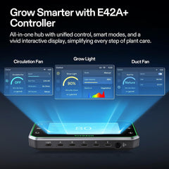 VIVOSUN GIY 80x80x160 cm Smart Grow sátorrendszer, beépített WiFi növekedési sátorkészlet automatikus szellőztetéssel és keringtetéssel, 150 W teljes spektrumú LED Grow Light és GrowHub E42A vezérlő