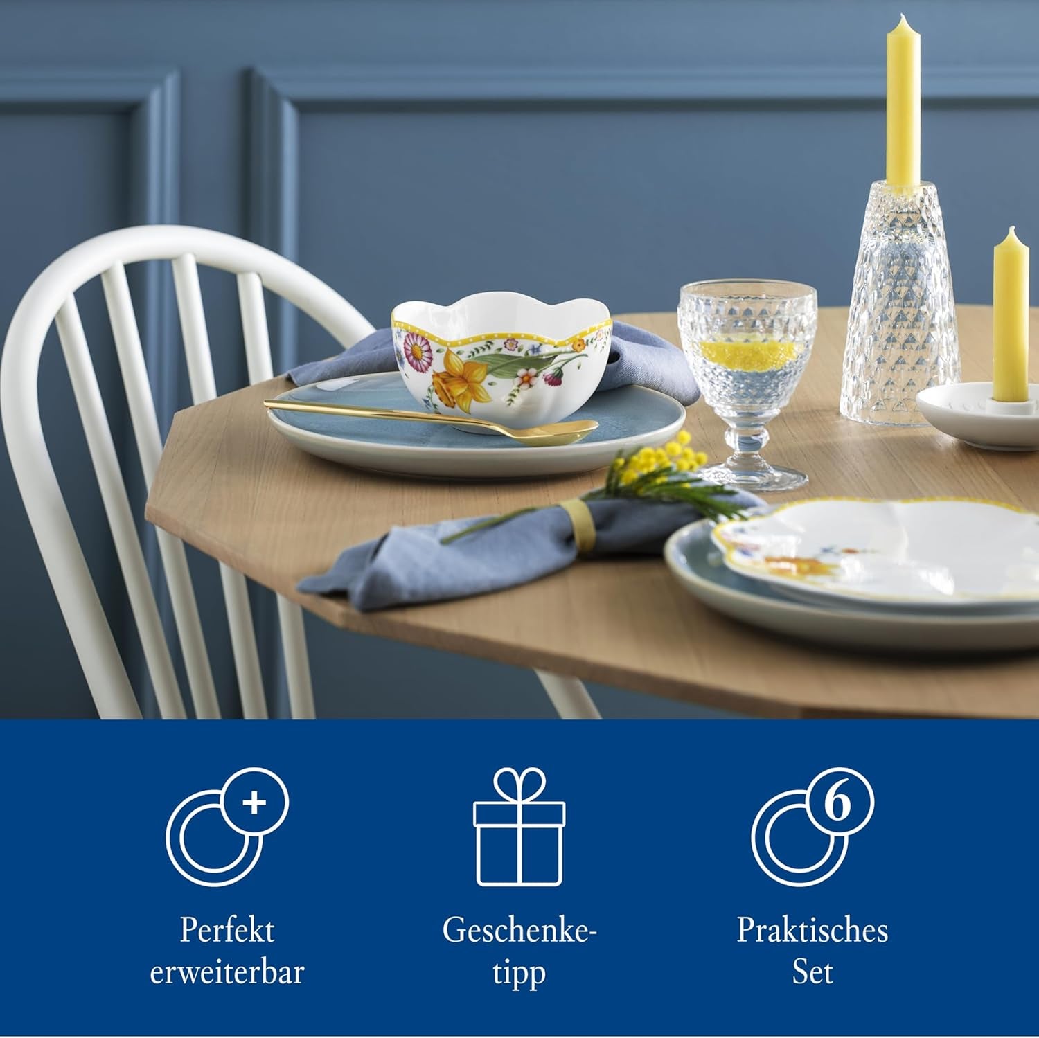Villeroy & Boch – Spring Awakening Frühstücksset Für 2 Personen, 6 Teilig, Ostergeschirr Set Frühstück, Ostern, Kaffeeservice, Geschirr Frühling, Porzellan Seturi vesela masa Naty Shop